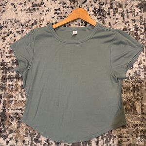 Old Navy ULTRLITE Blue Ribbed Top